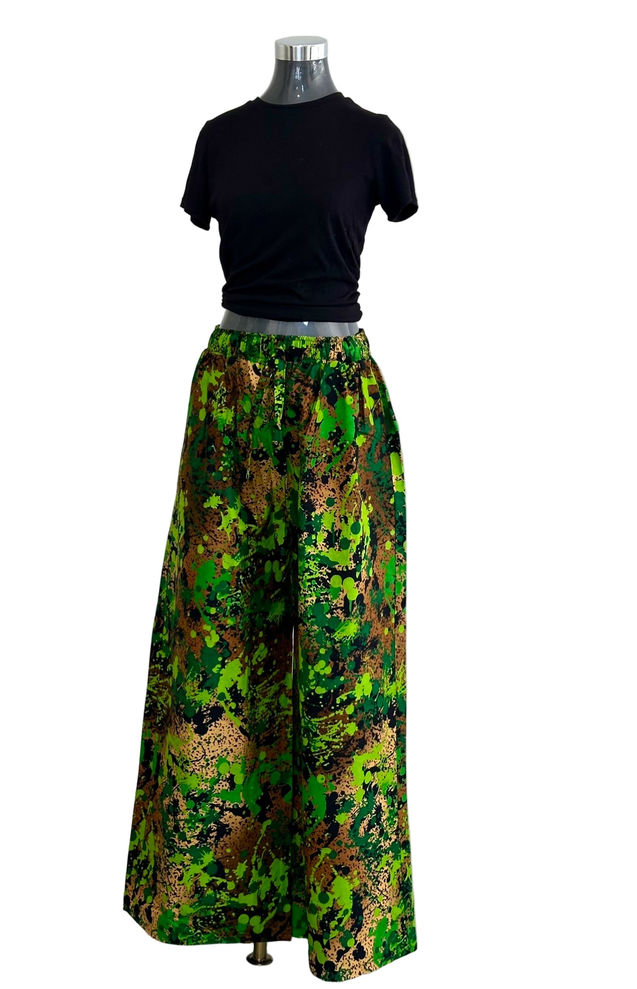 Akwaugo Pant- Aqua Green Cotton Ankara Print