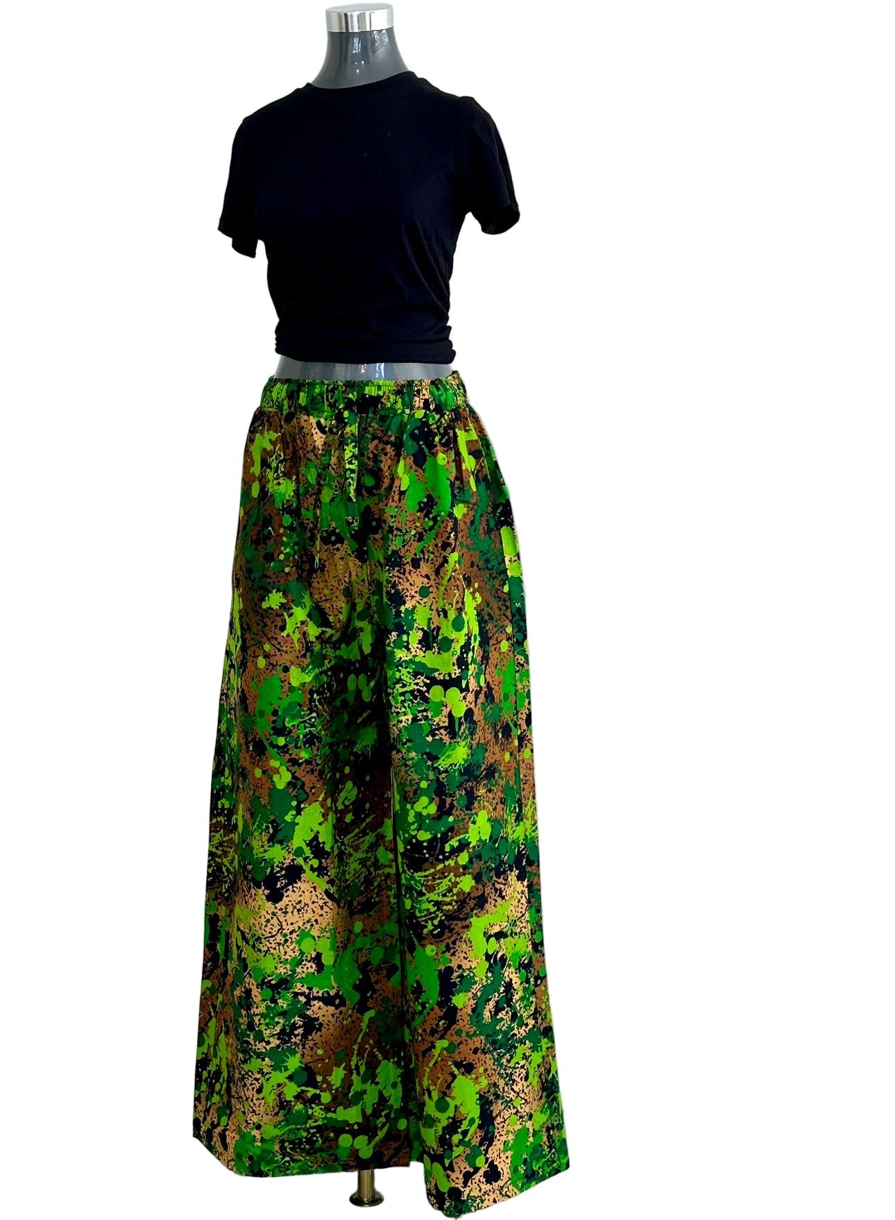 Akwaugo Pant- Aqua Green Cotton Ankara Print