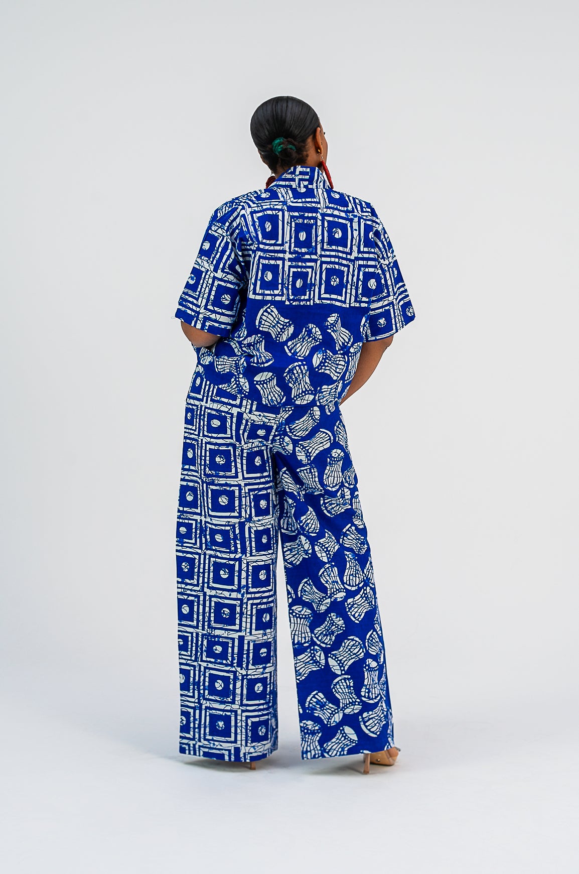 ZALIA Pant Set (Blue Drum print)