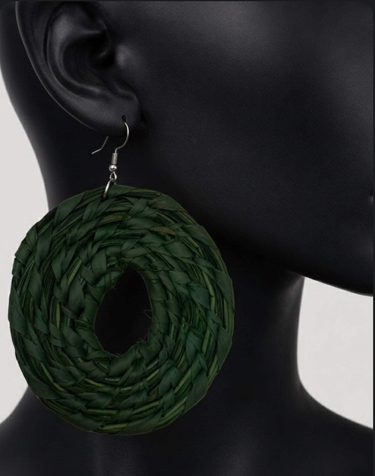 African Tribal Earrings Doughnut Shape