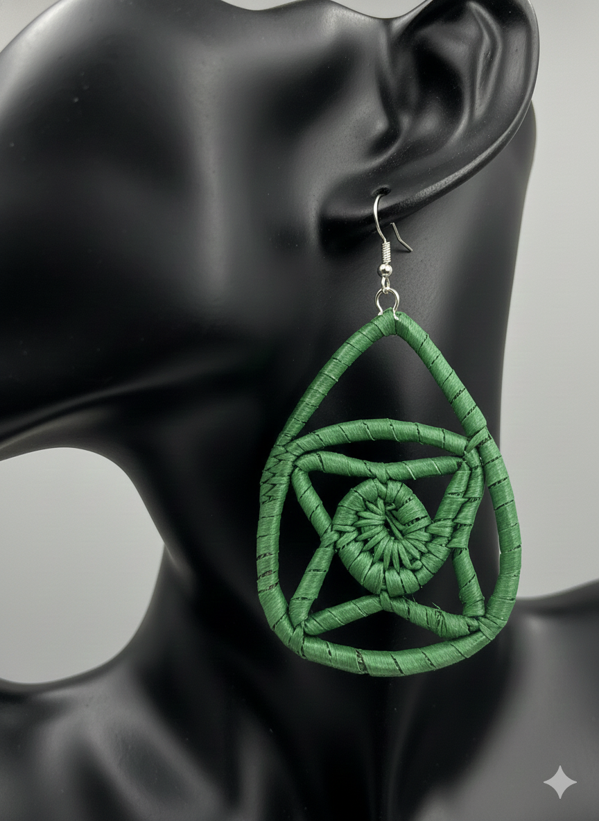 African Tribal Earrings Star Shape