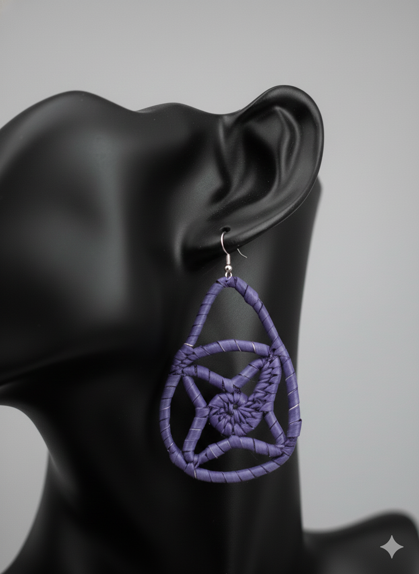 African Tribal Earrings Star Shape