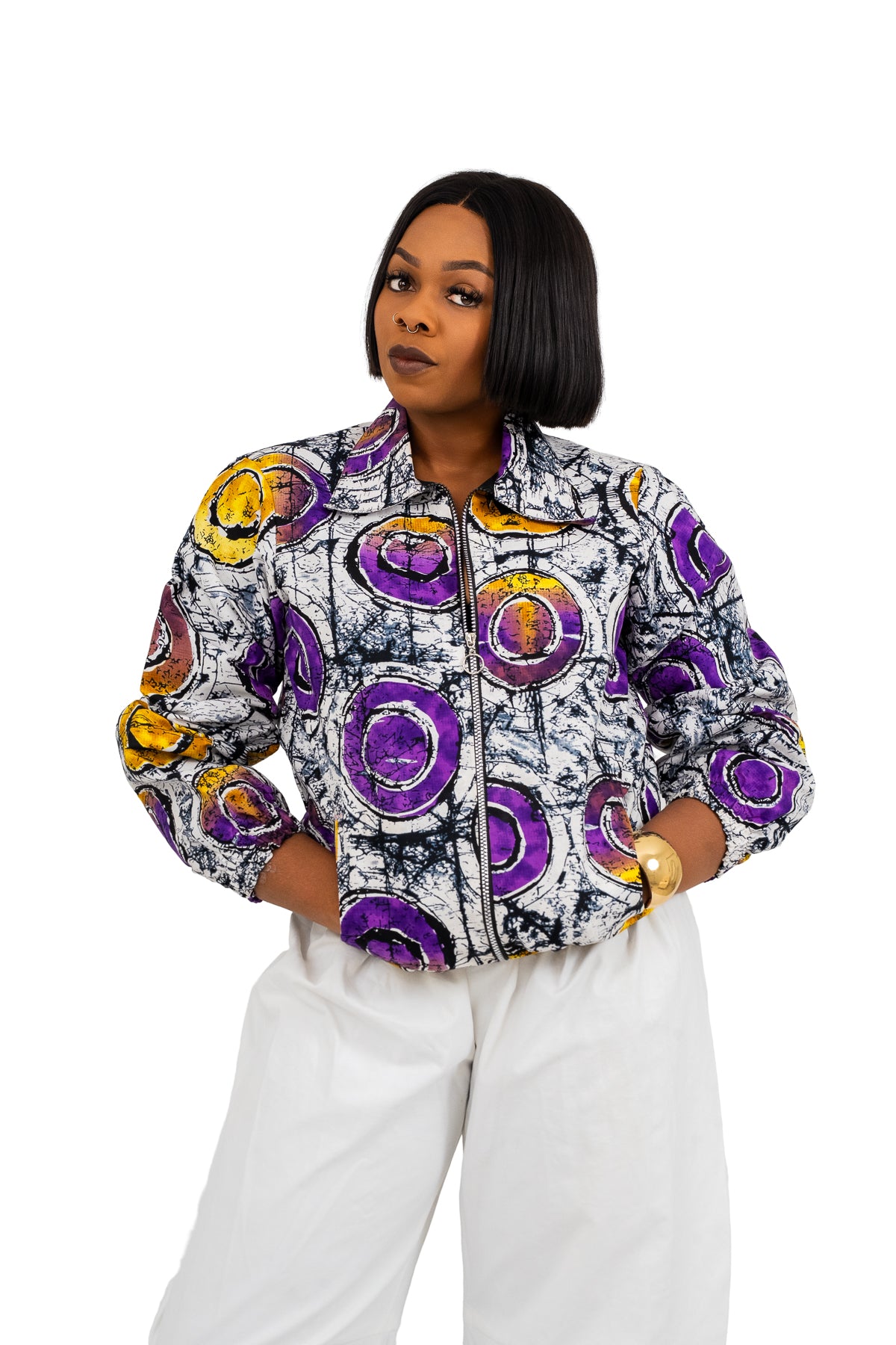 Zuru Bomber Jacket (Purple Print)