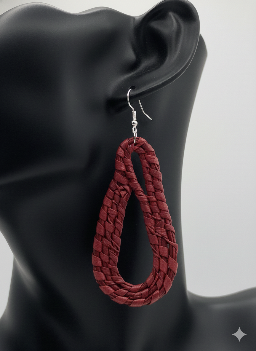 African Tribal Earrings Abstract Shapes.