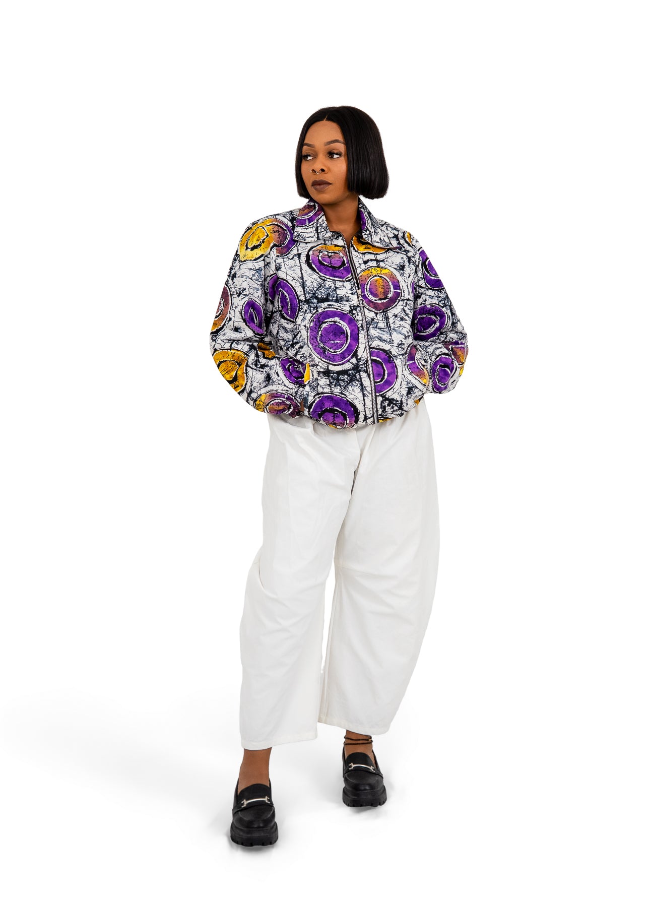 Zuru Bomber Jacket (Purple Print)