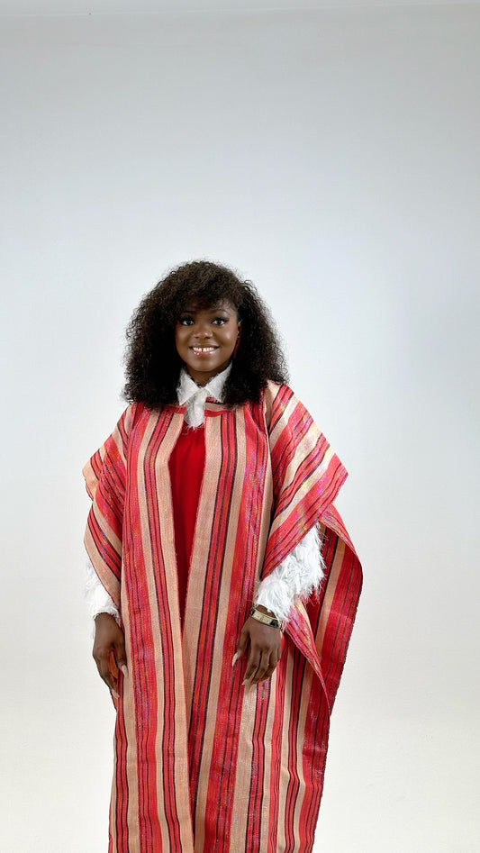 Armani Cape Asoke Kimono – Bold Orange Print