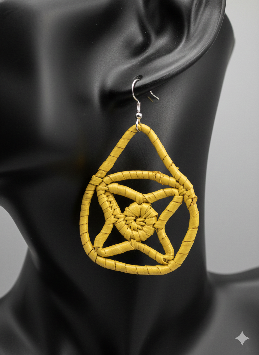 African Tribal Earrings Star Shape