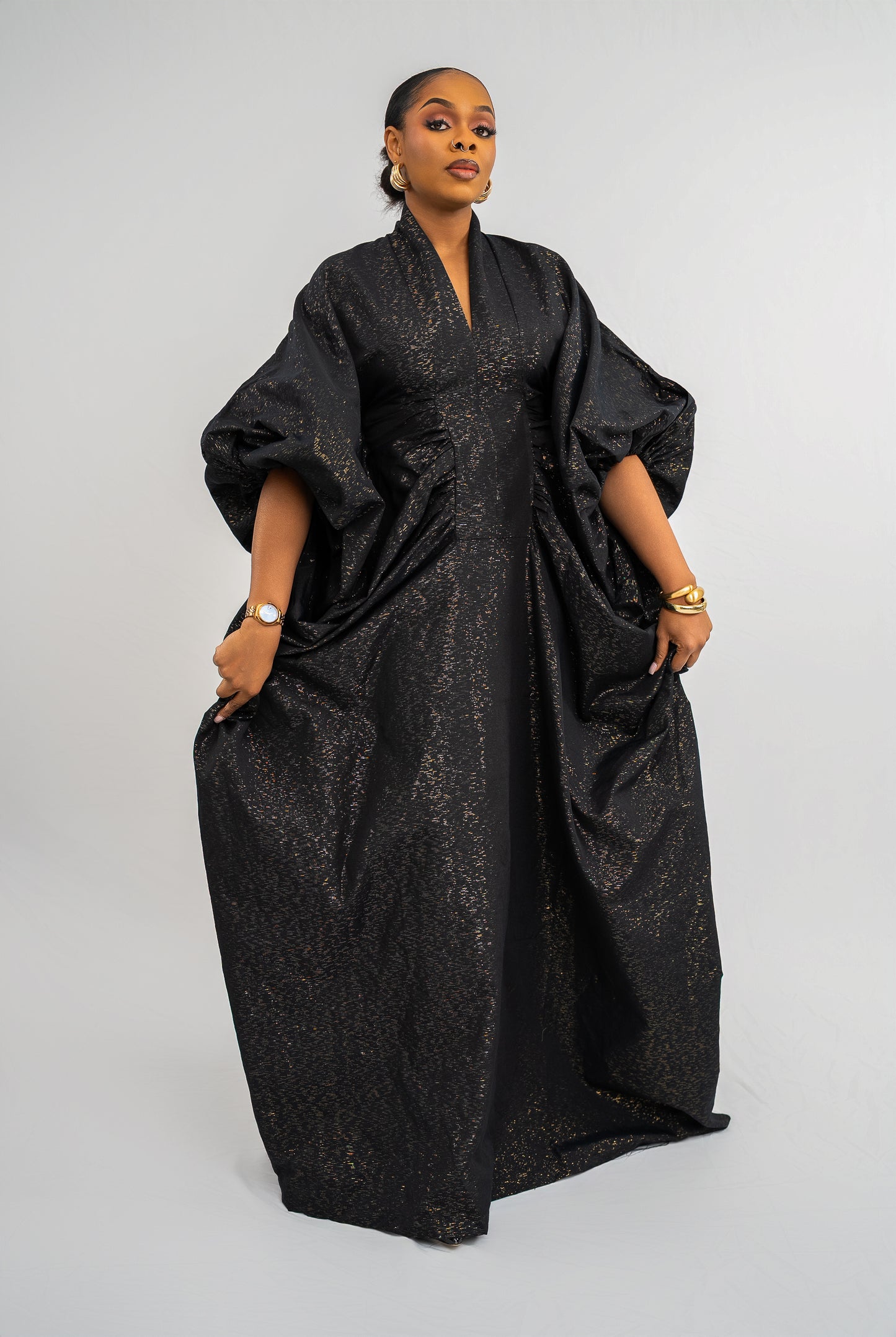 IFENKILI BUBU - Iridescent Golden Black Print (AVAILABLE NOW)
