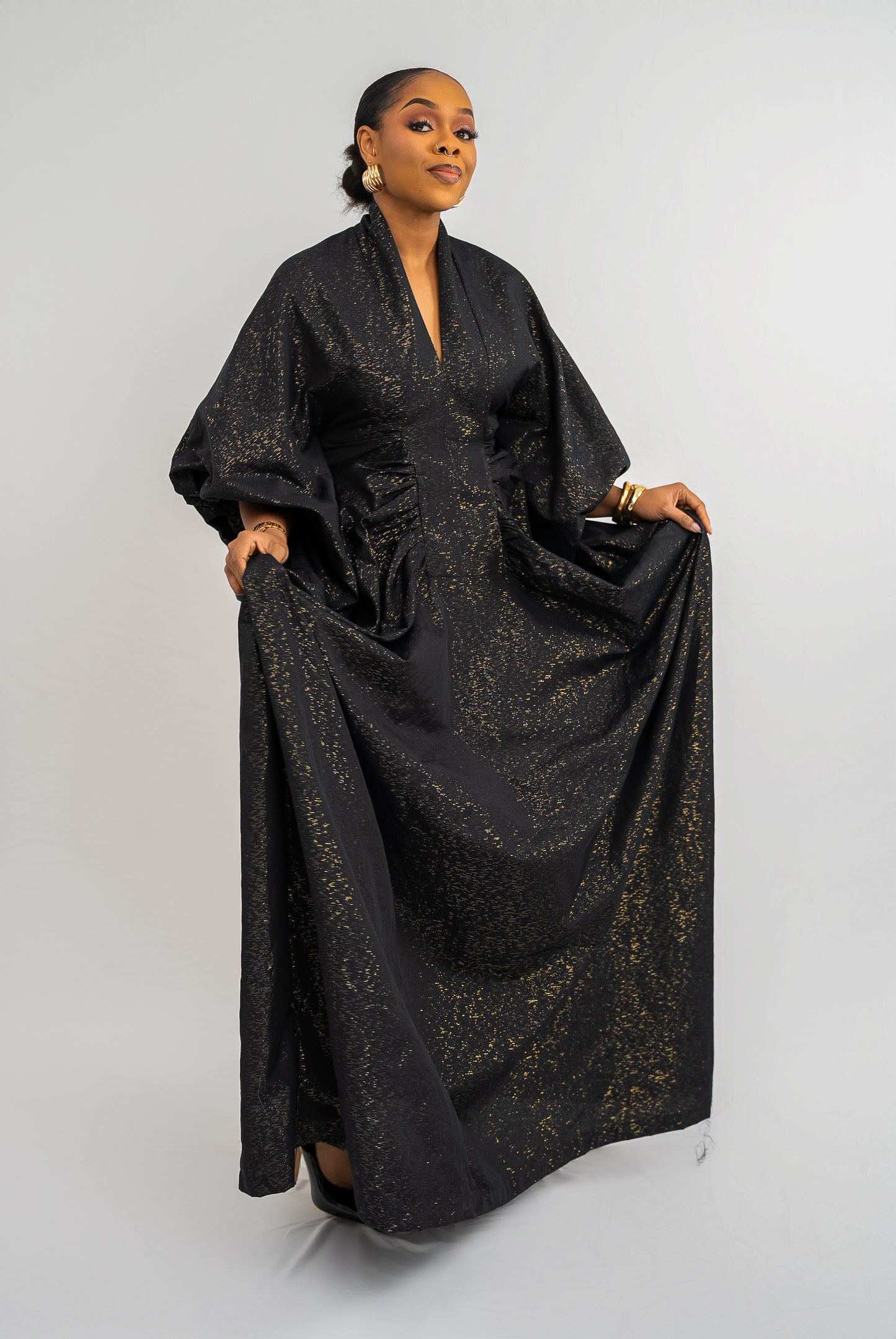 IFENKILI BUBU - Iridescent Golden Black Print (AVAILABLE NOW)
