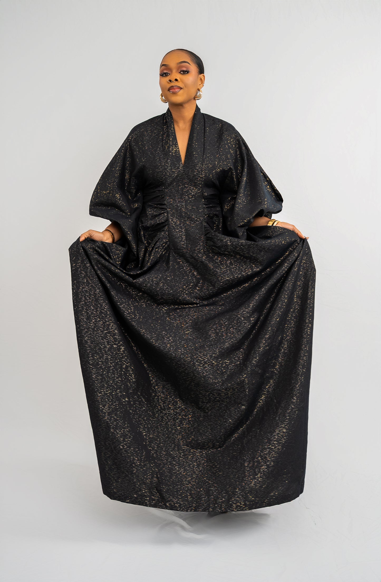 IFENKILI BUBU - Iridescent Golden Black Print (AVAILABLE NOW)