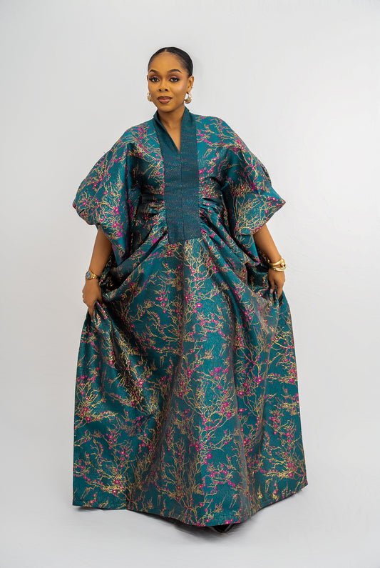 IFENKILI BUBU - Green Petal Print (AVAILABLE NOW)