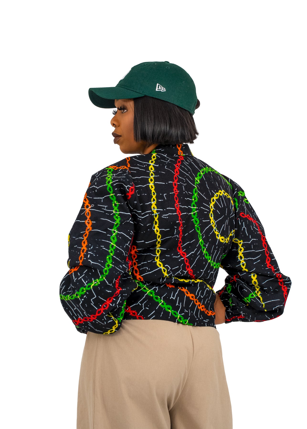 Zuru Bomber Jacket (Chain Multi-coloured Print)