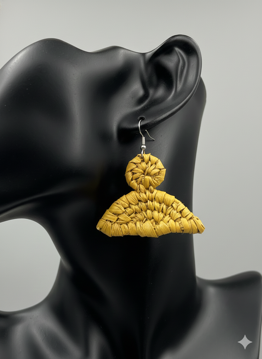 African Tribal Earrings Abstract Shapes.