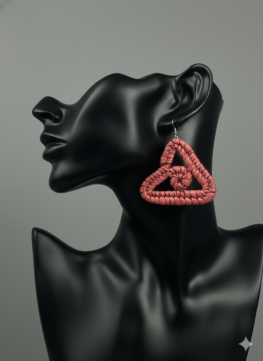 African Tribal Earrings Abstract Shapes.