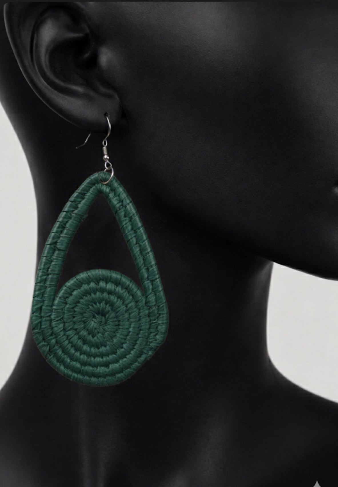 African Tribal Earrings Pear Shape