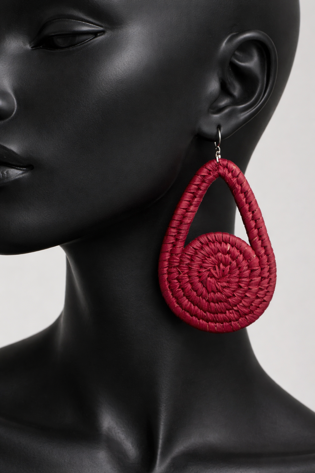 African Tribal Earrings Pear Shape