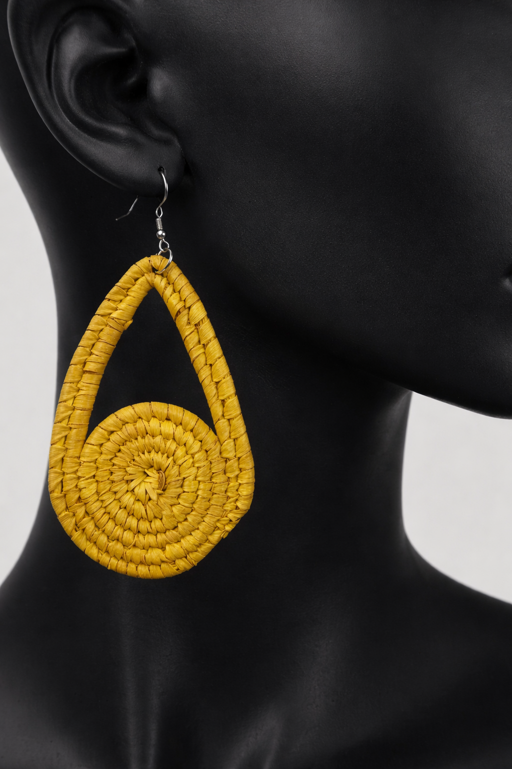 African Tribal Earrings Pear Shape