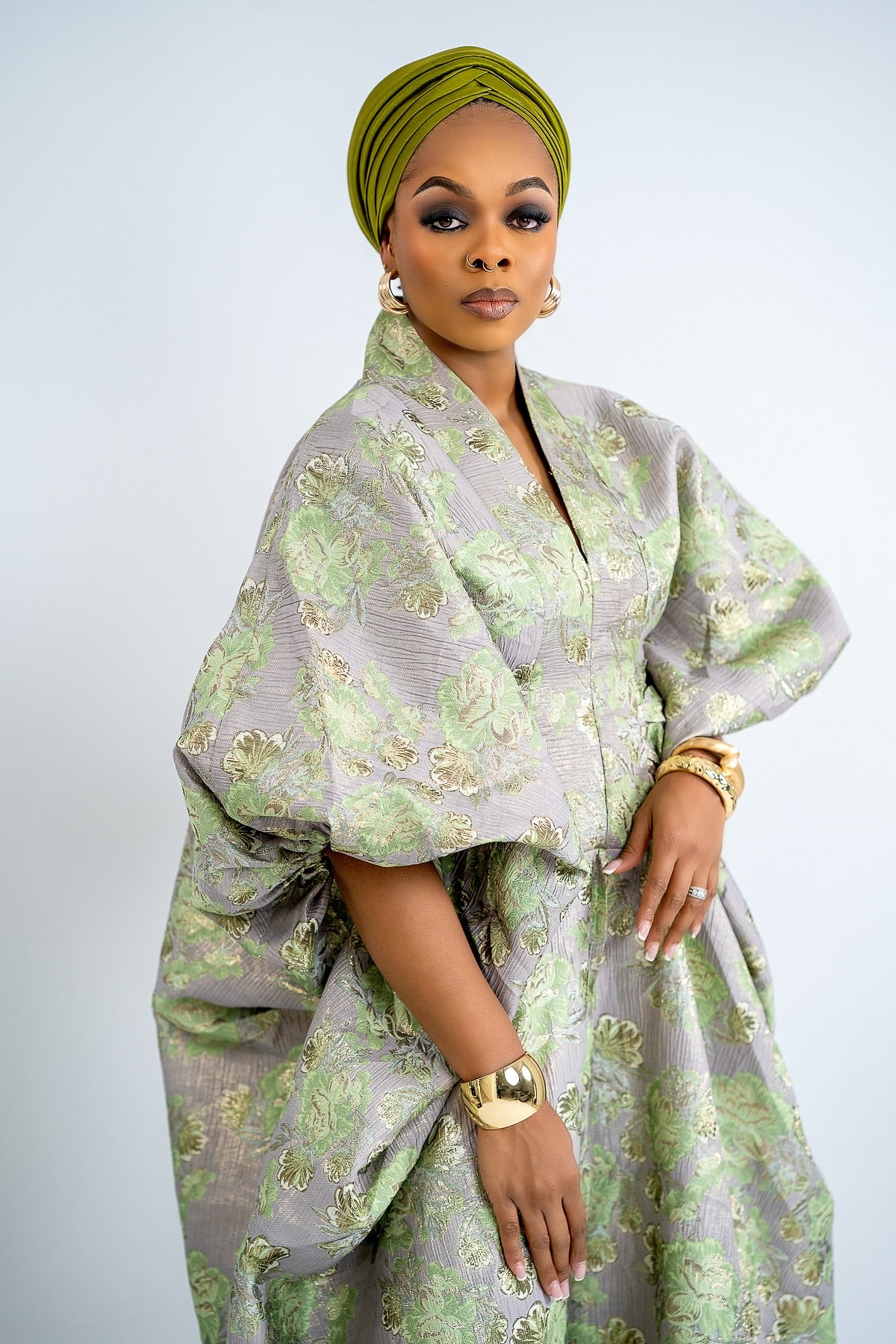 IFENKILI BUBU - Flowery Green Print (AVAILABLE NOW)