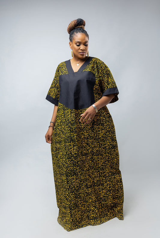 Nkem Bubu- Yellow Cotton Ankara Print