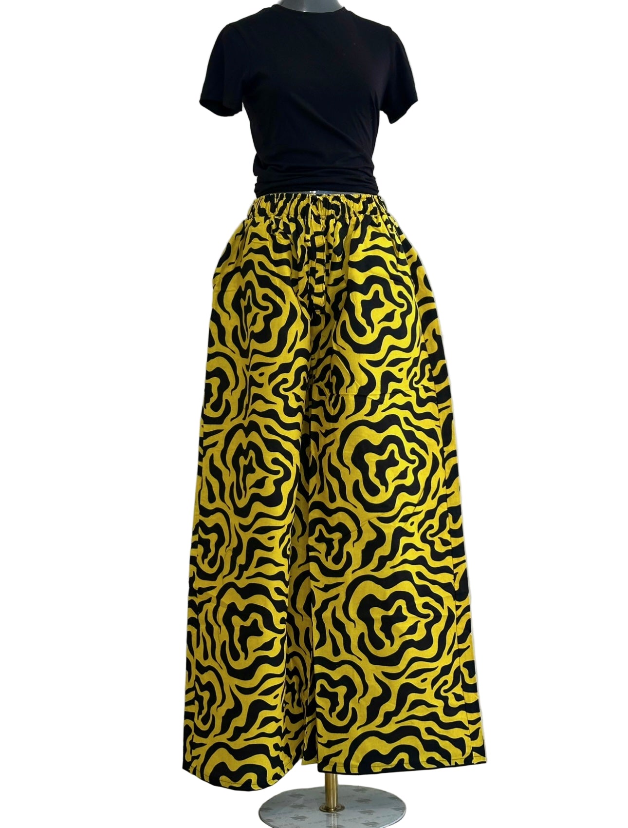 Akwaugo Pant- Yellow Cotton Ankara Print