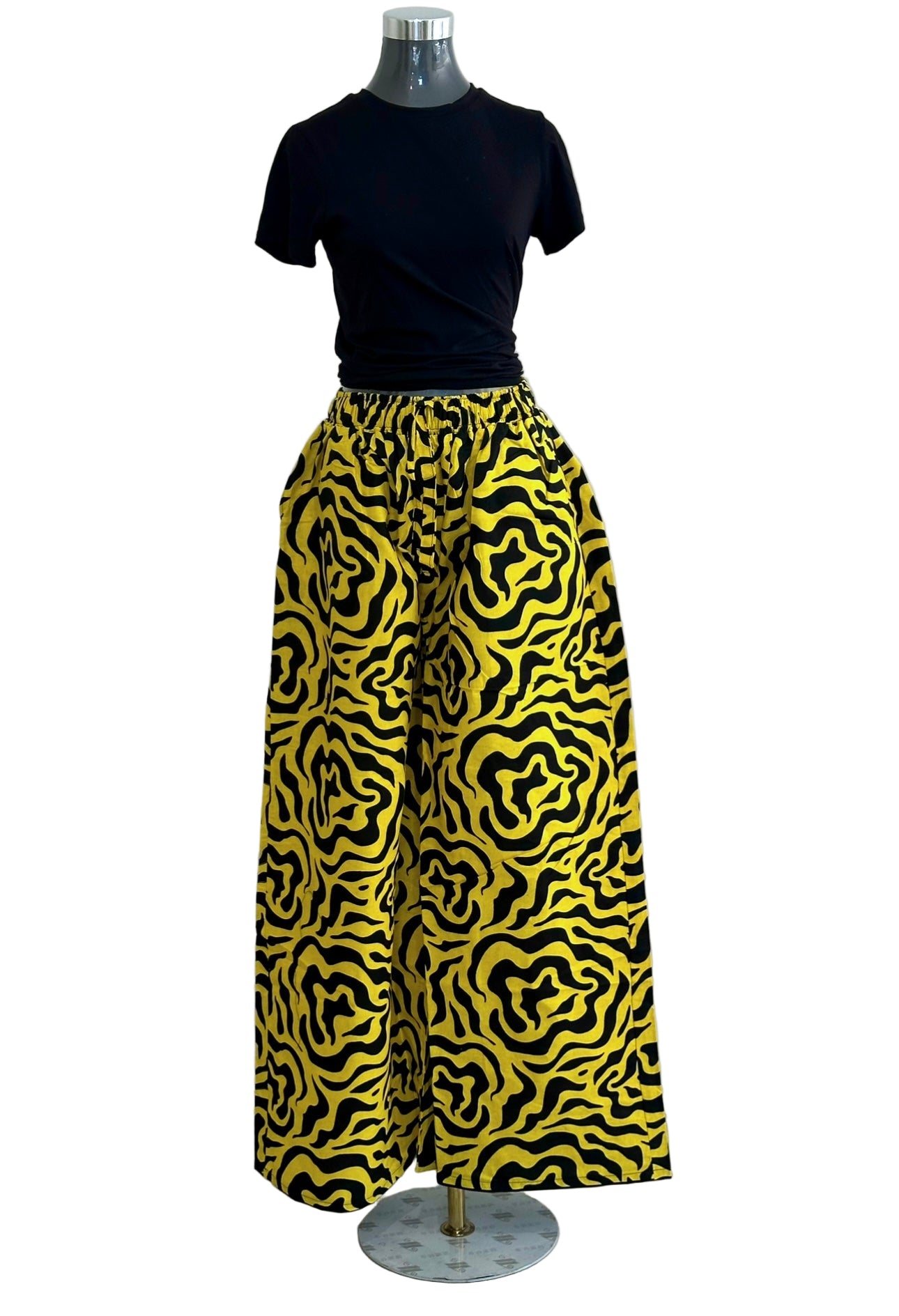 Akwaugo Pant- Yellow Cotton Ankara Print