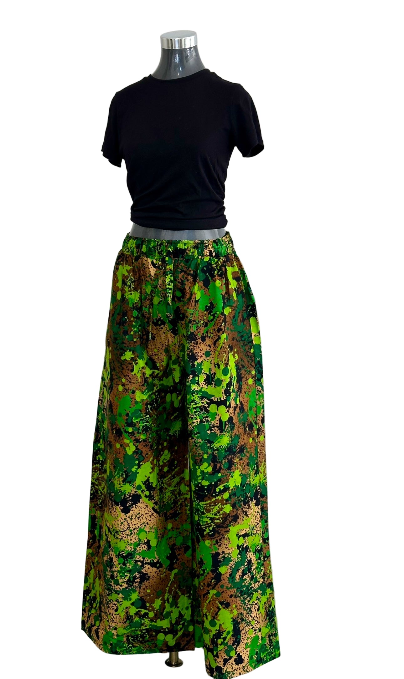 Akwaugo Pant- Aqua Green Cotton Ankara Print