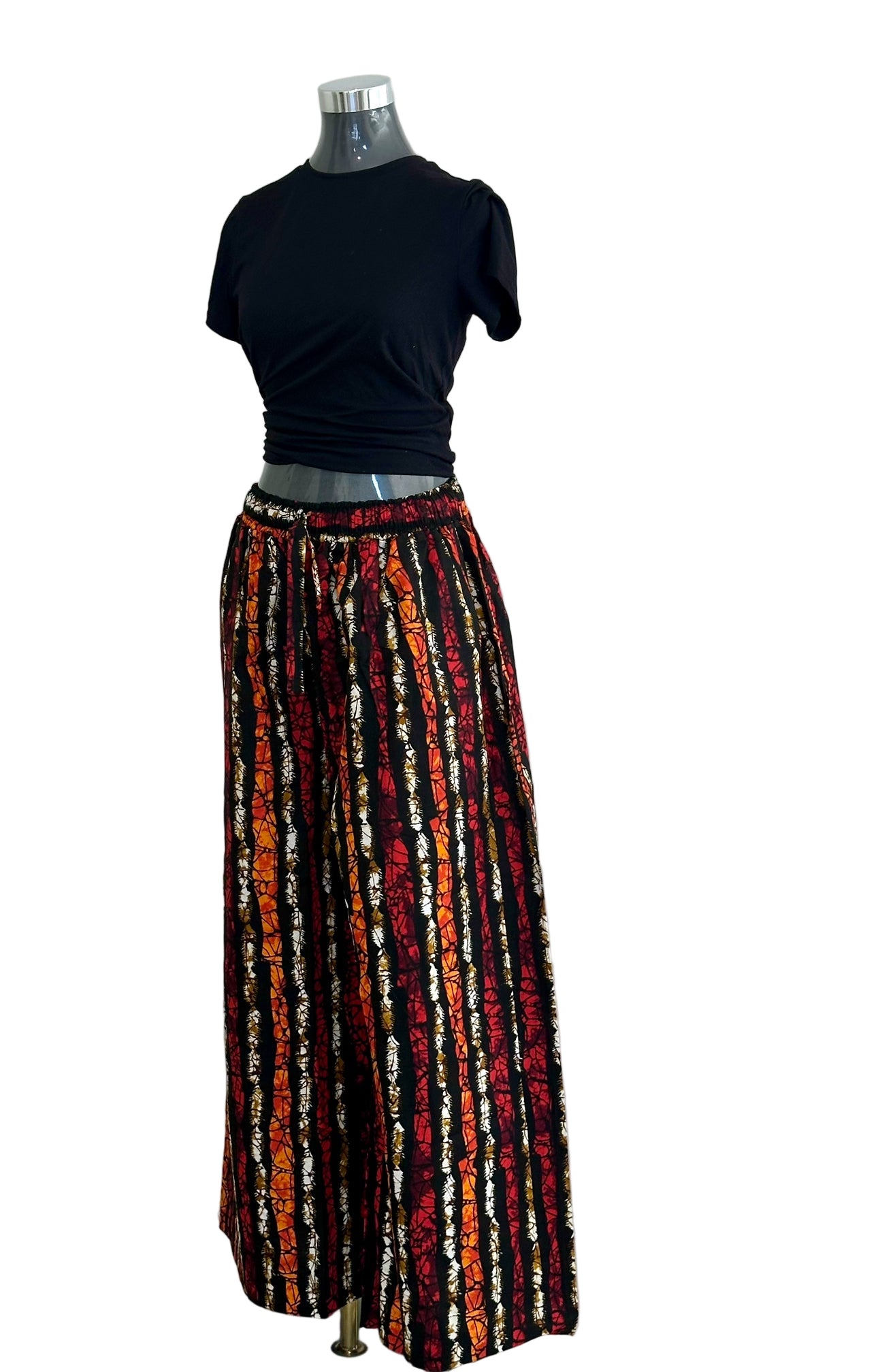 Akwaugo Pant- Red Cotton Ankara Print
