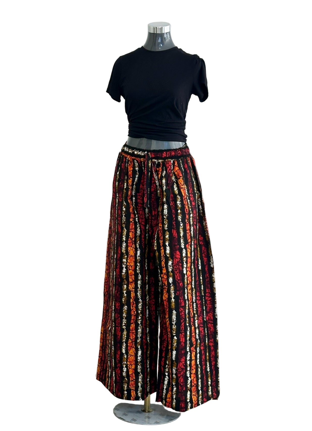 Akwaugo Pant- Red Cotton Ankara Print