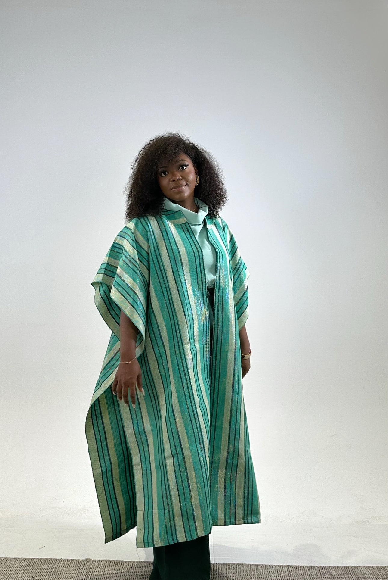 Armani Asoke Cape – Green Print
