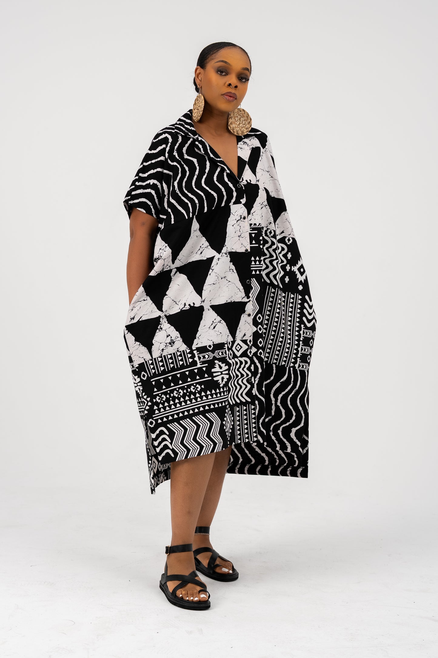 Flora Shirt Dress White