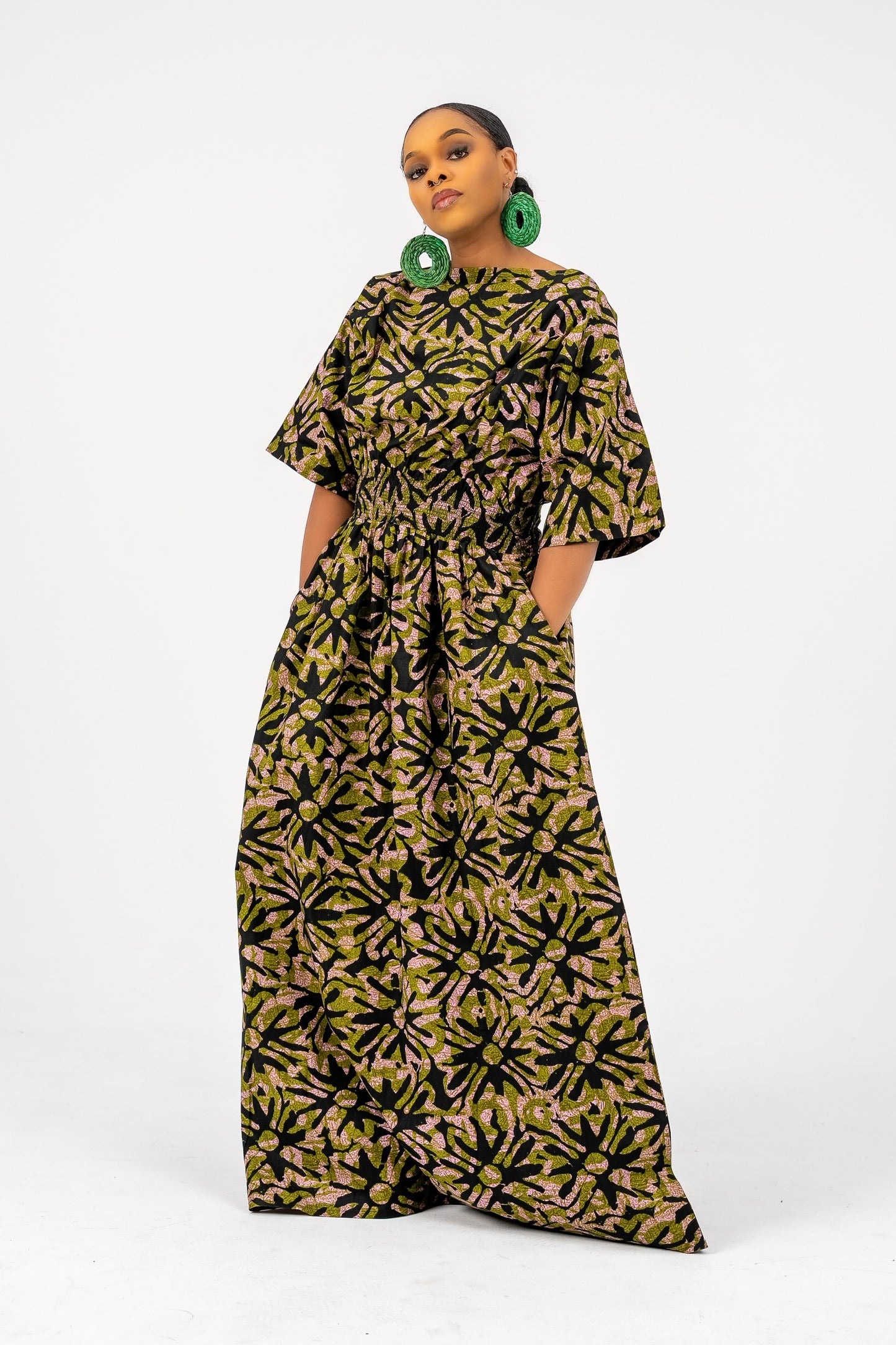 Bianca Dress Green Leaf Colour