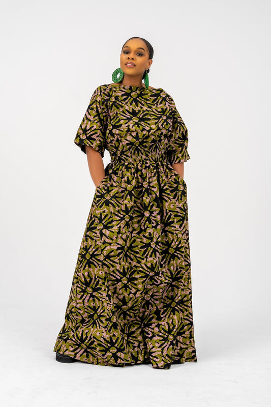Bianca Dress Green Leaf Colour