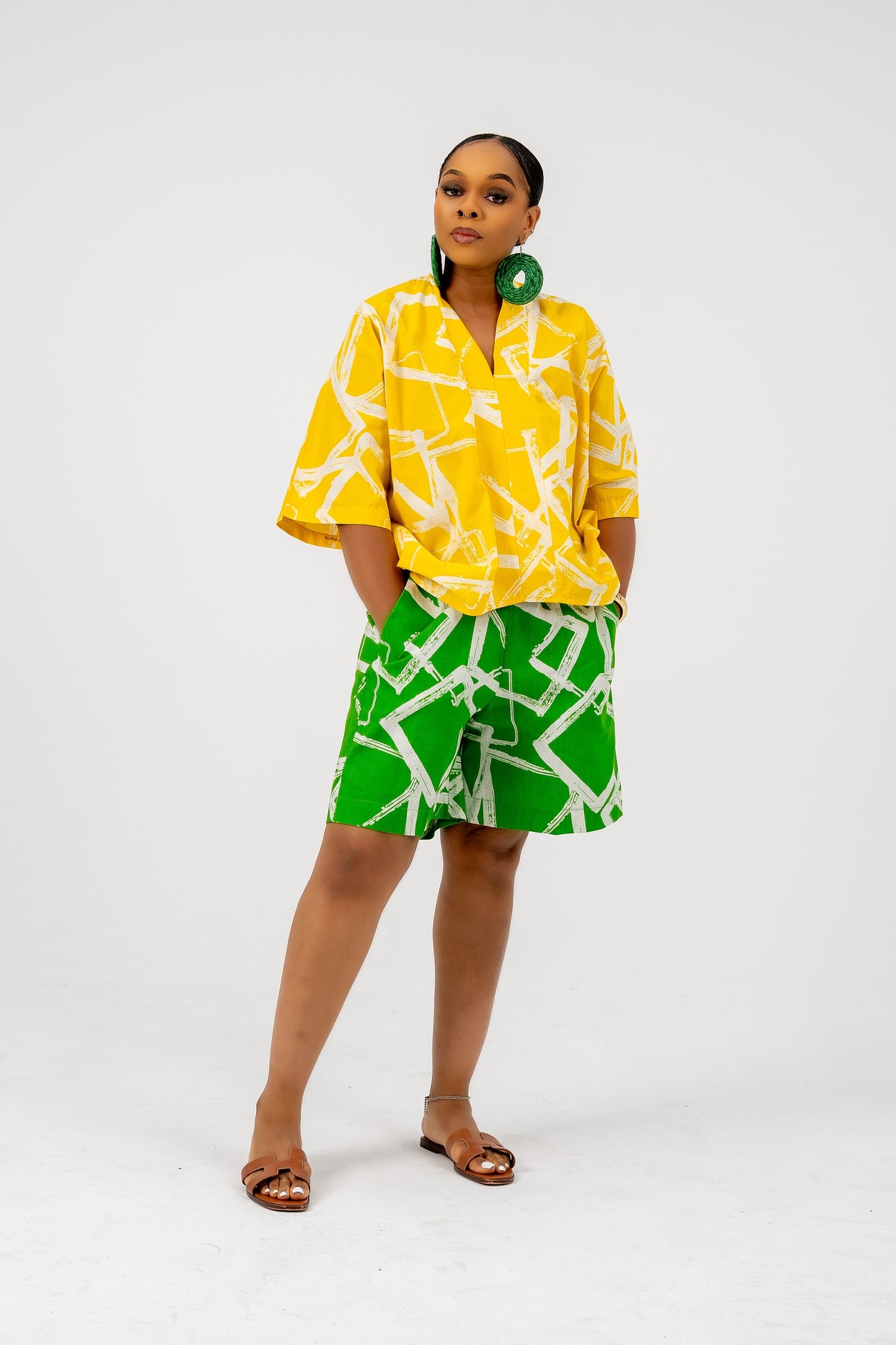 Awele Mix & Match Short Set (Green Short)