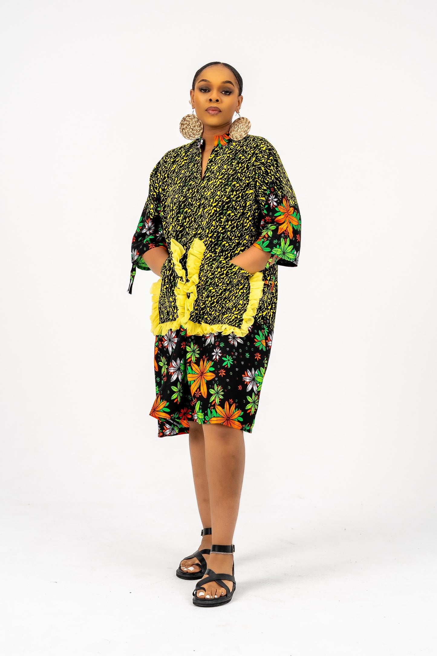 Zoe Shift Dress Petal Ankara Print