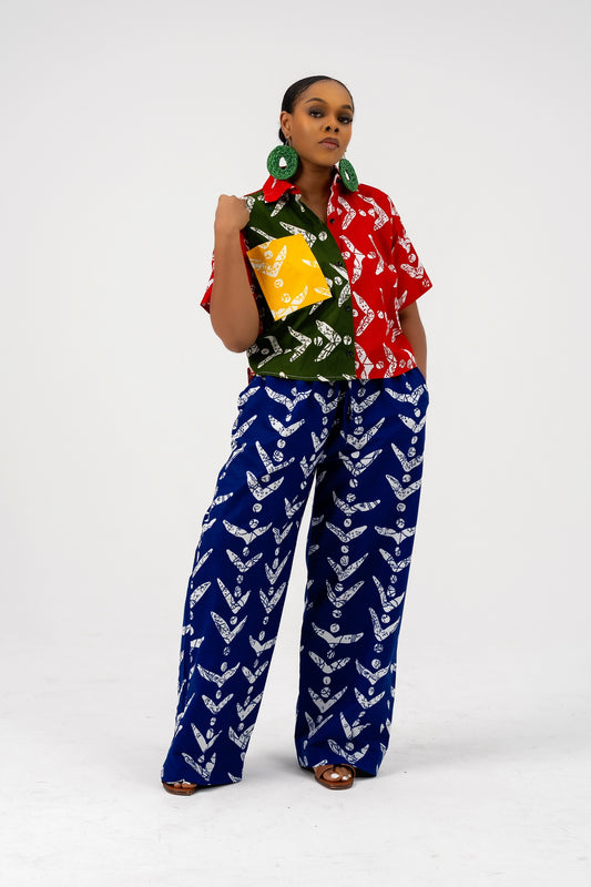 Zanni Mix & Match Pant Set (Blue Pant)