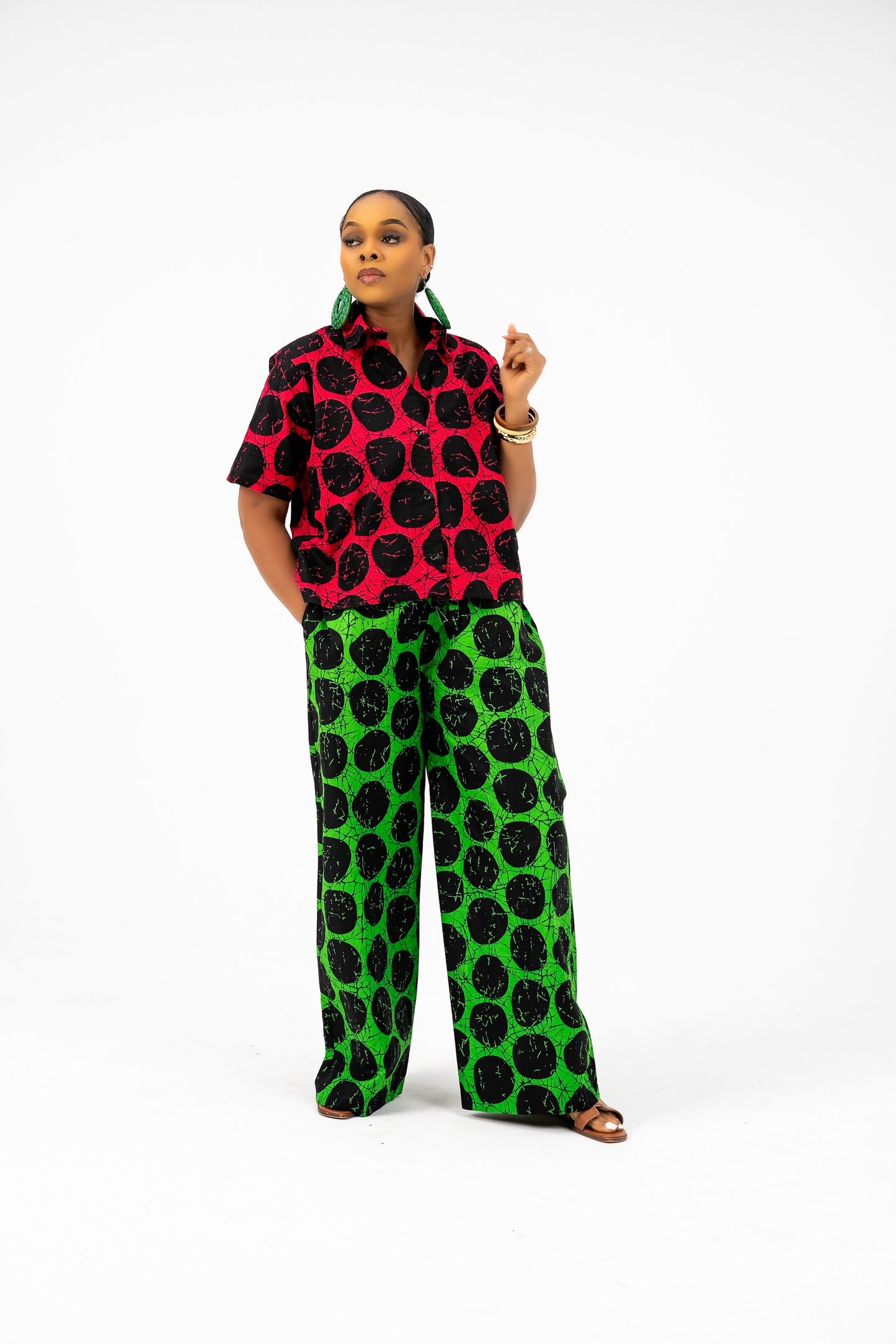 Ndali Mix & Match Pant Set (Green Pant)