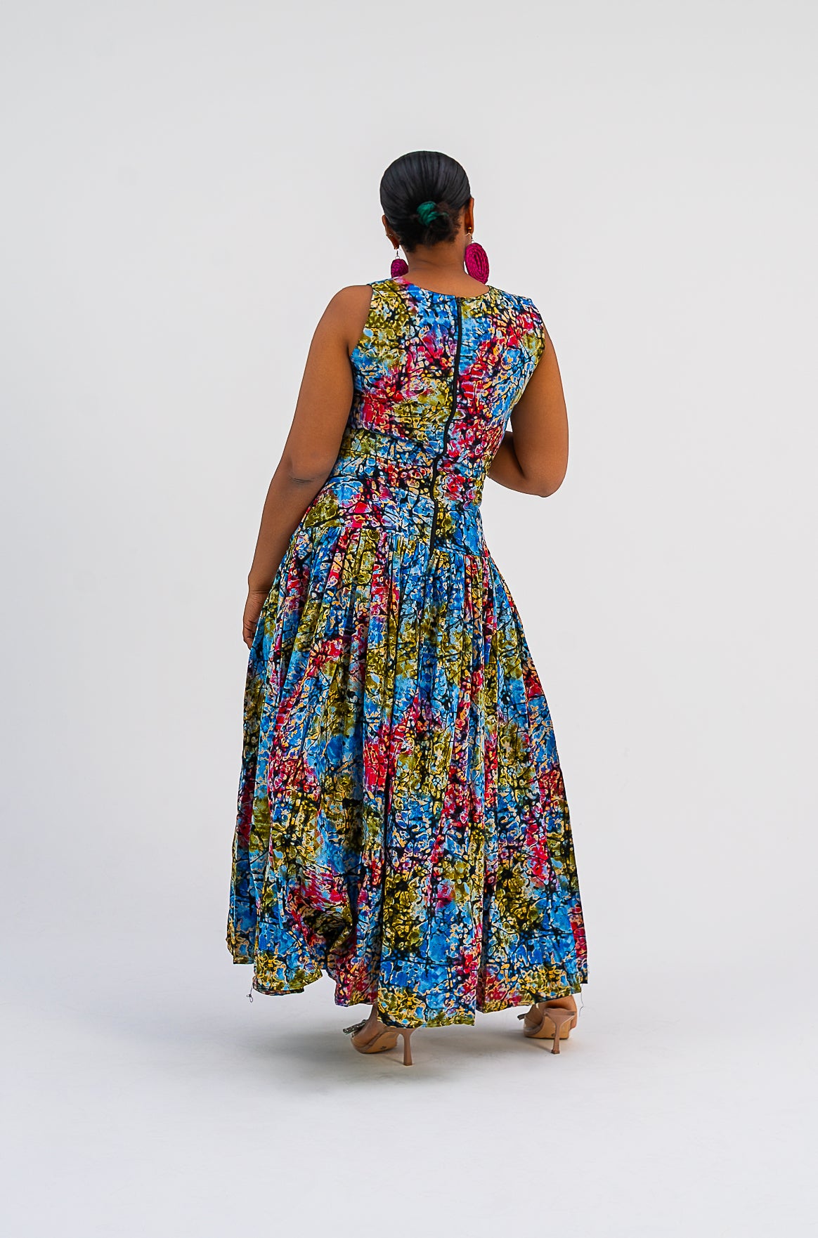 Elenora Dress (Multicolour Blue Print)