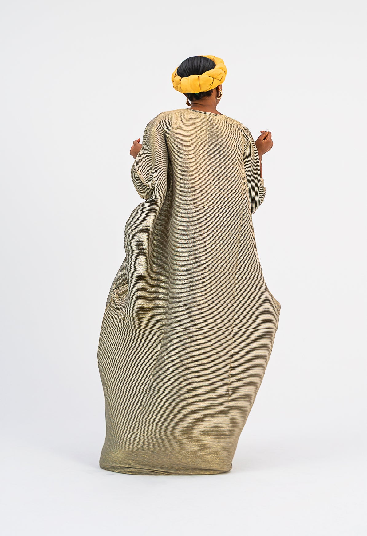 ASA BUBU BLOUSE - (Gold iridescent Print)