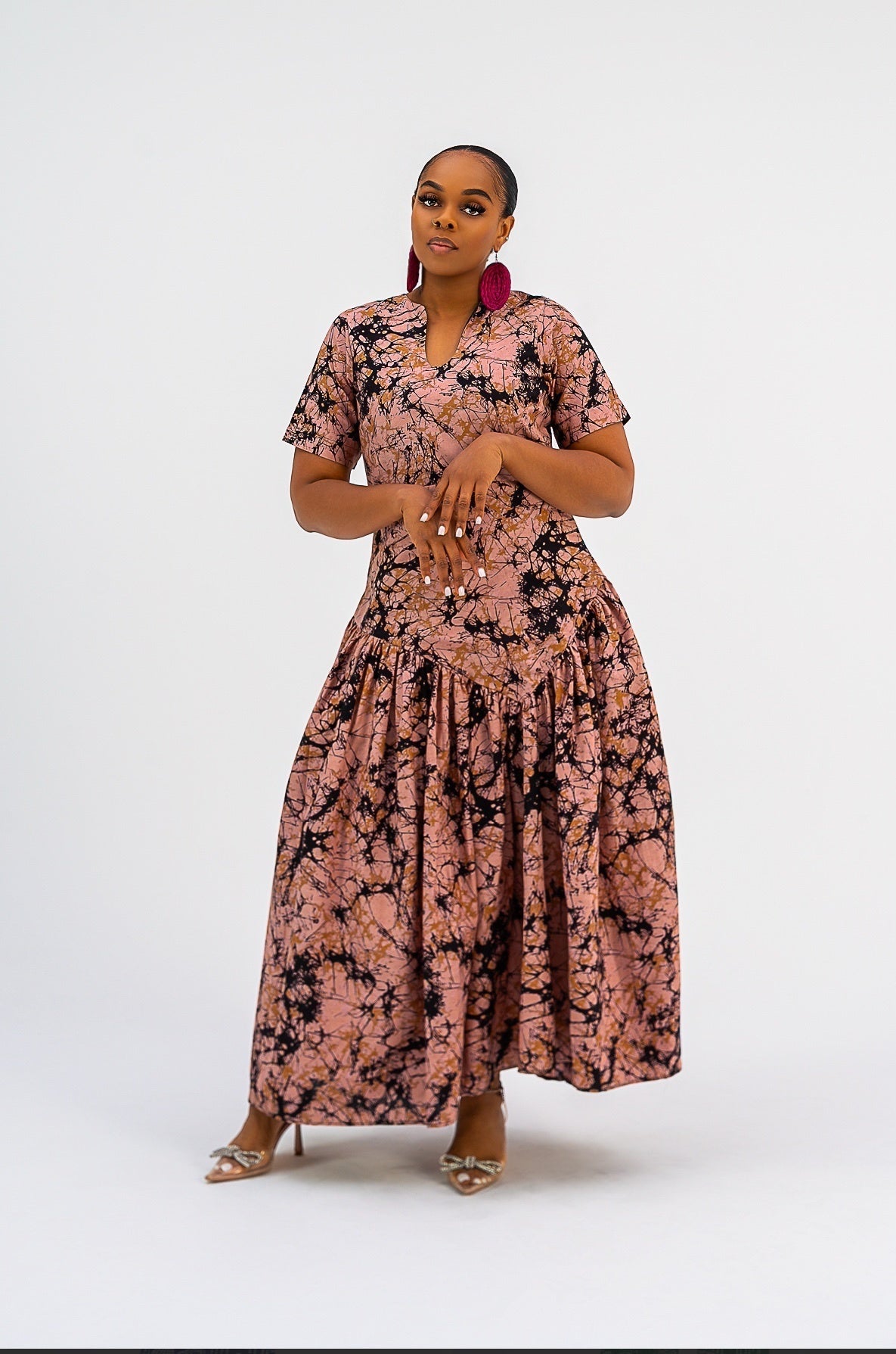 Yasmia  Dress (Nude Print)