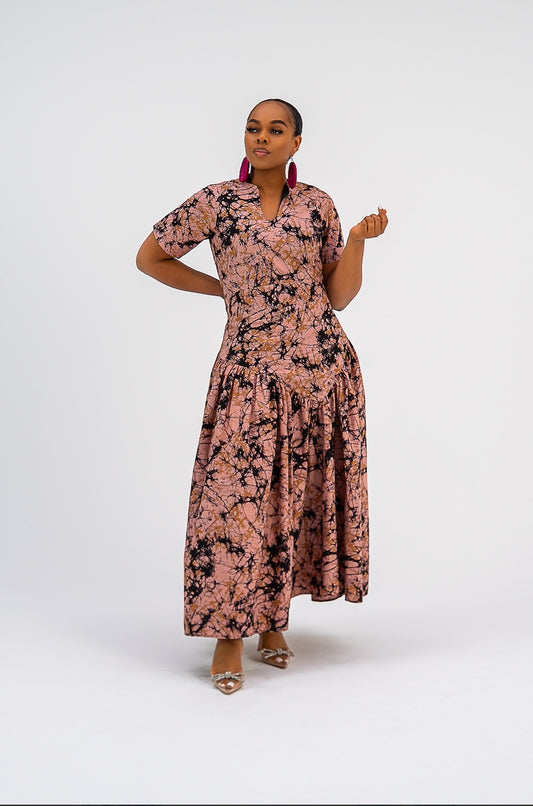 Yasmia  Dress (Nude Print)