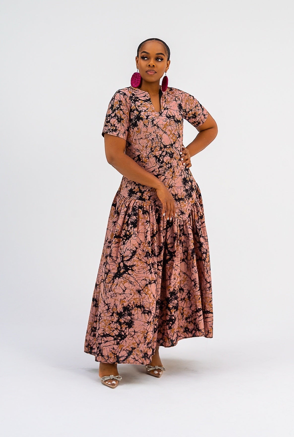 Yasmia  Dress (Nude Print)