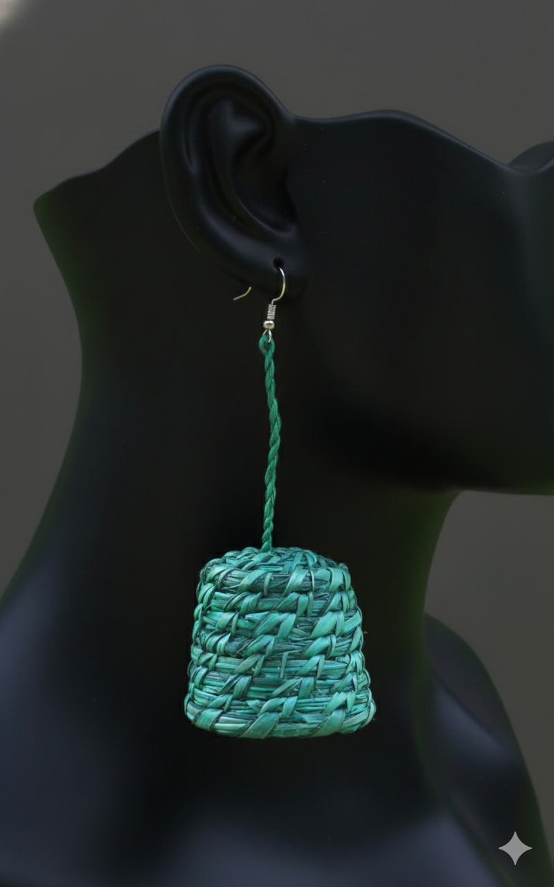 African Tribal Earrings Basket