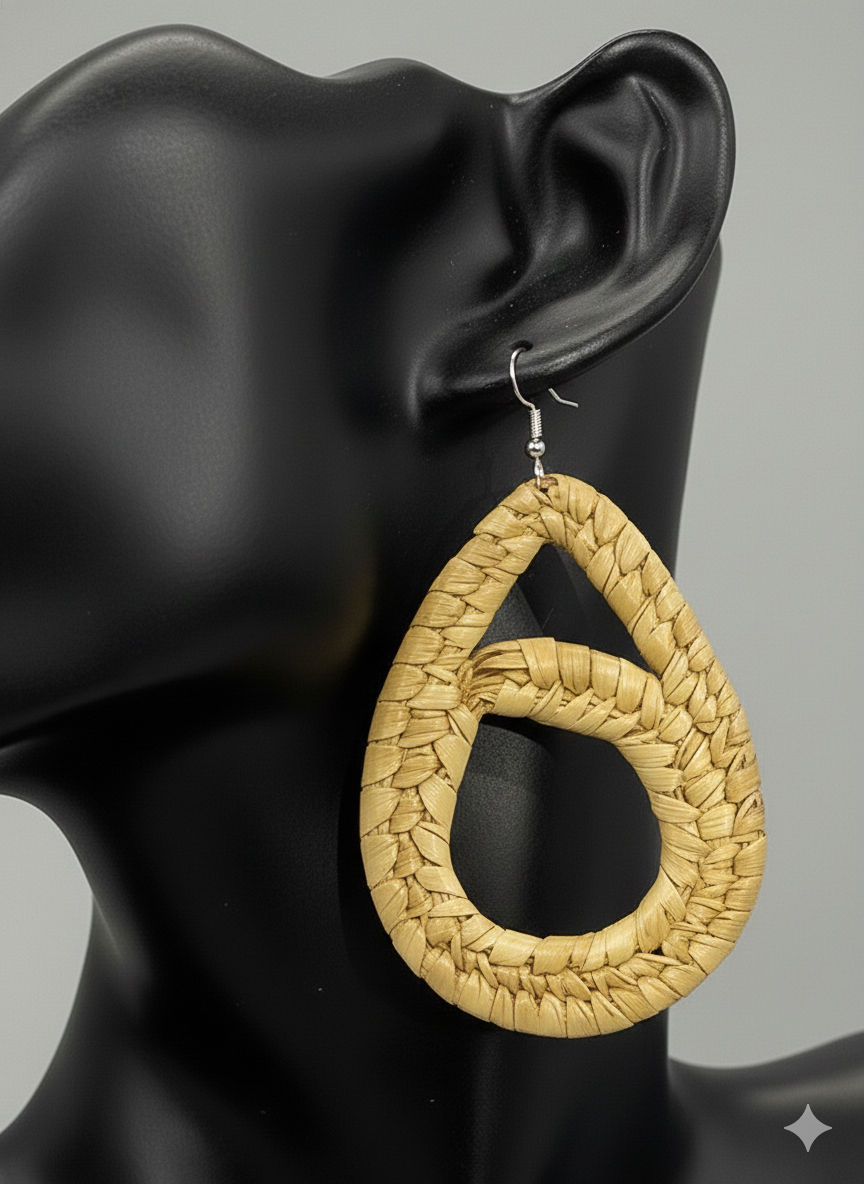 African Tribal Earrings Abstract Shapes.