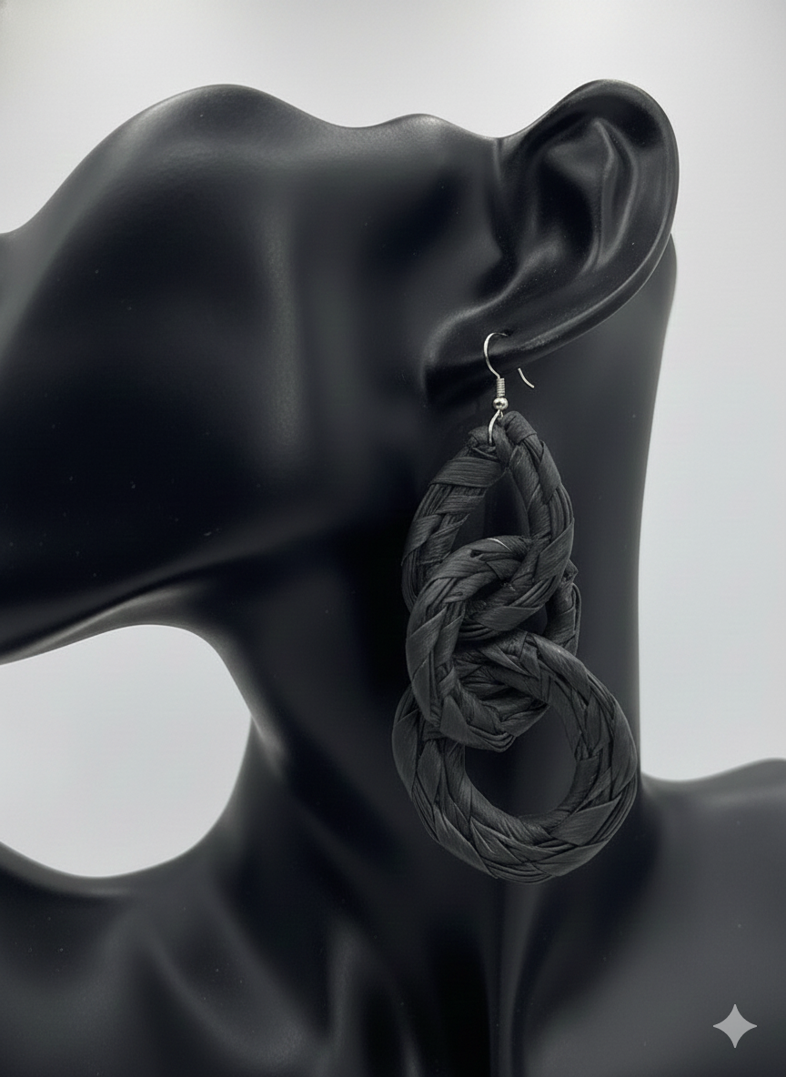 African Tribal Earrings Triple hoop