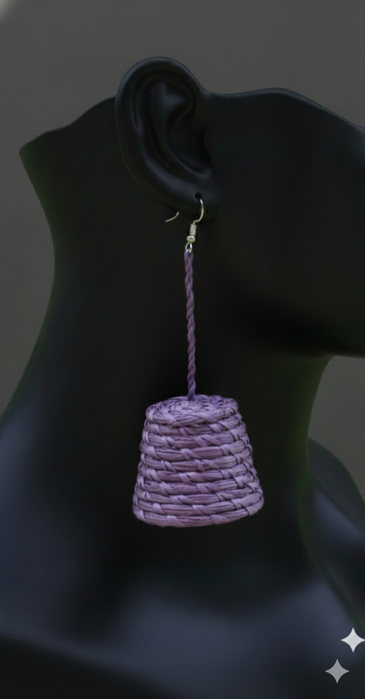 African Tribal Earrings Basket