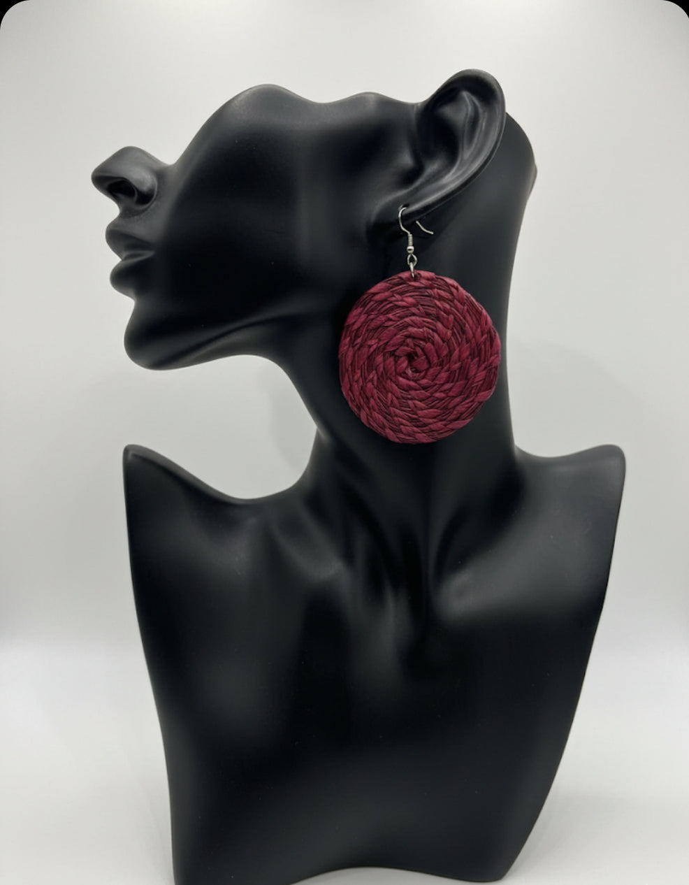 African Tribal Earrings Round