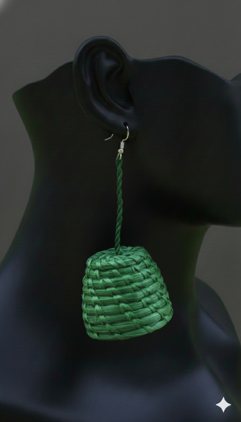 African Tribal Earrings Basket