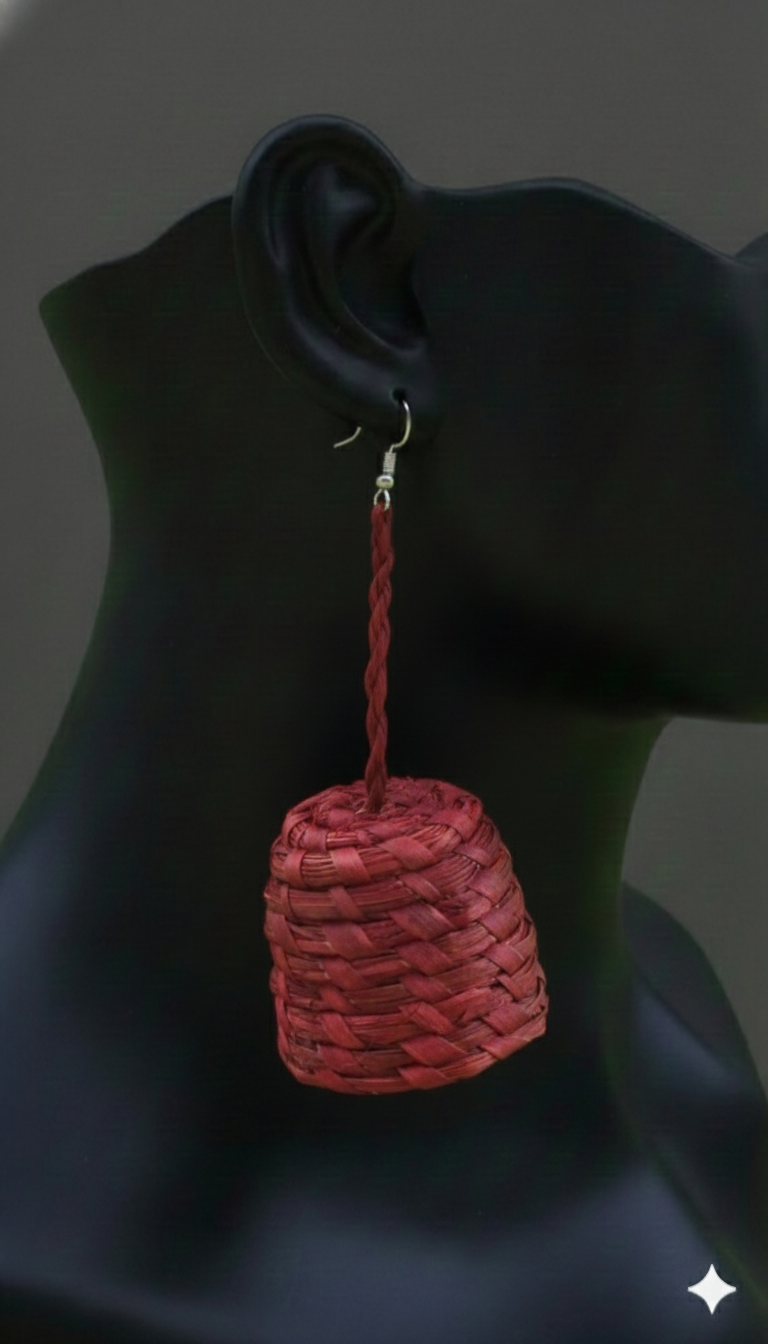 African Tribal Earrings Basket