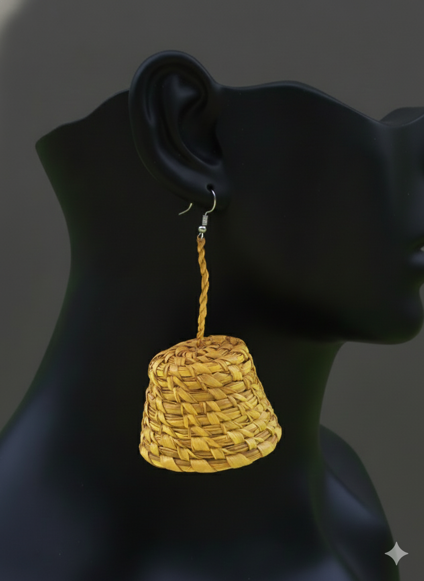 African Tribal Earrings Basket