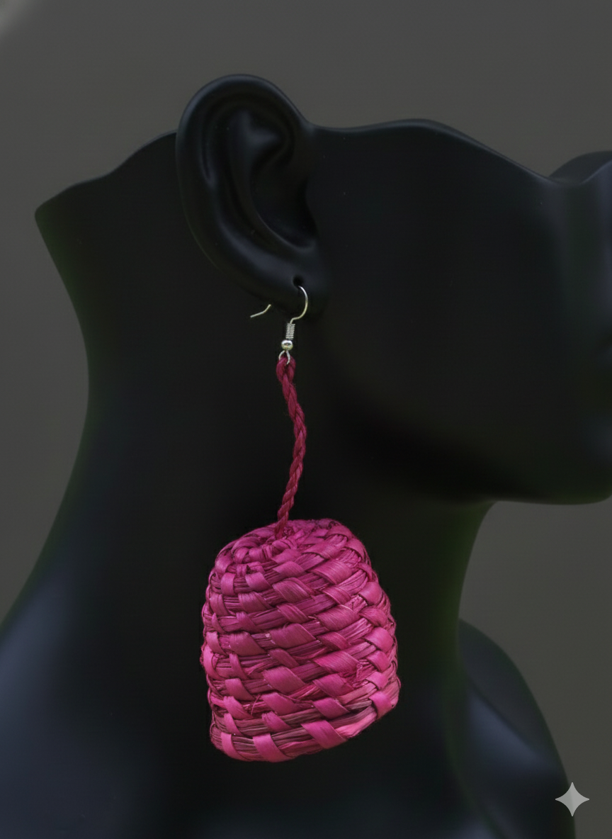 African Tribal Earrings Basket